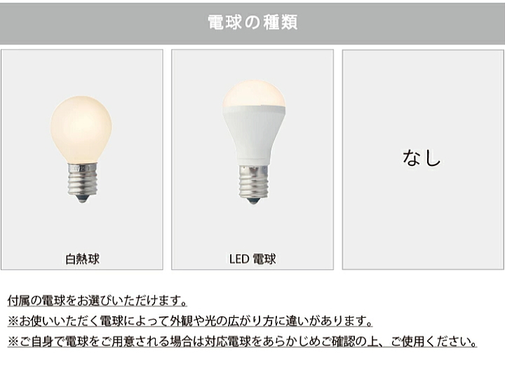 付属電球について