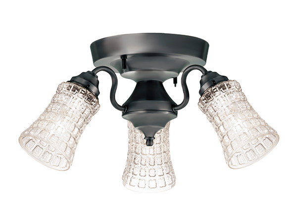 AMARETTO（アマレット）3灯ガラスシーリングライト