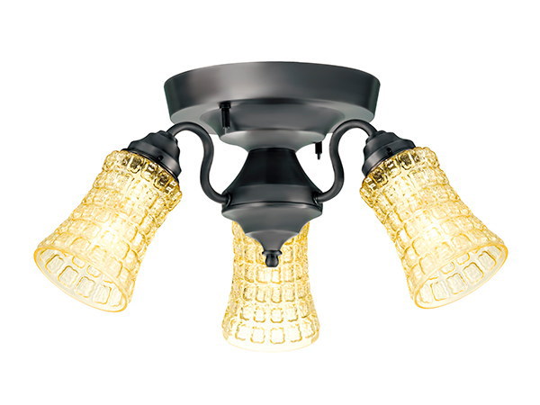 AMARETTO（アマレット）3灯ガラスシーリングライト