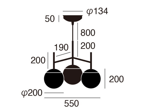 BLISS3（ブリス3）　3灯ペンダントライト