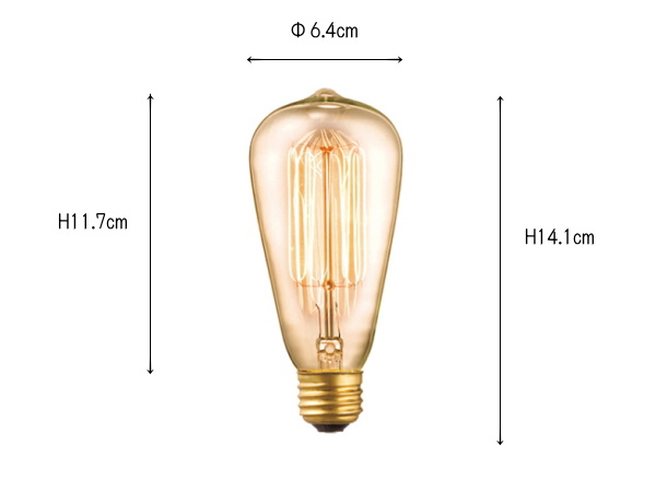 電球 E26/60W ST64電球 BU-1149 【ARTWOERKSTUDIO】アートワークスタジオ