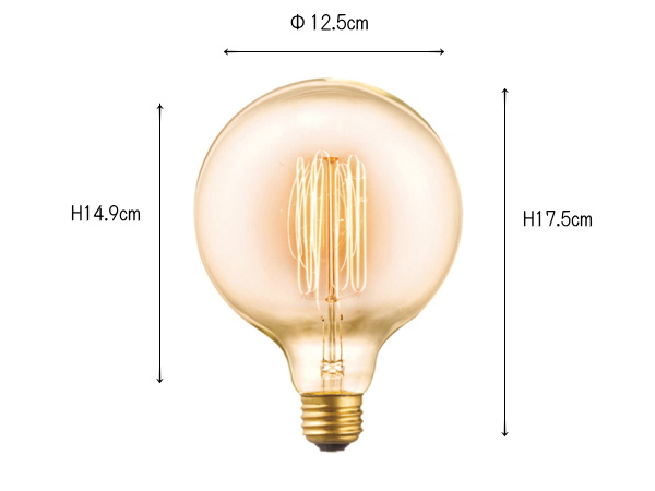 電球 E26/60W G125電球 BU-1151 【ARTWOERKSTUDIO】アートワークスタジオ