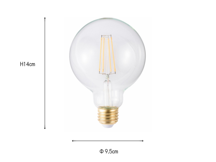 LED電球 E26/60W相当 G形LED電球 BU-1178 【ARTWOERKSTUDIO】アートワークスタジオ
