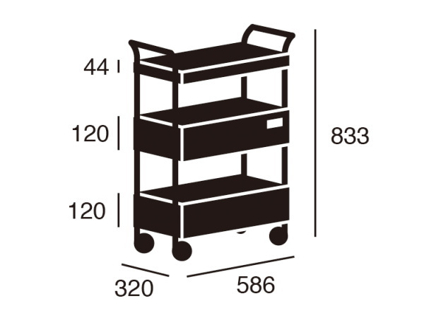 HEAVY DUTY tray-shelf cart （ヘビーデューティー）トレイシェルフカート