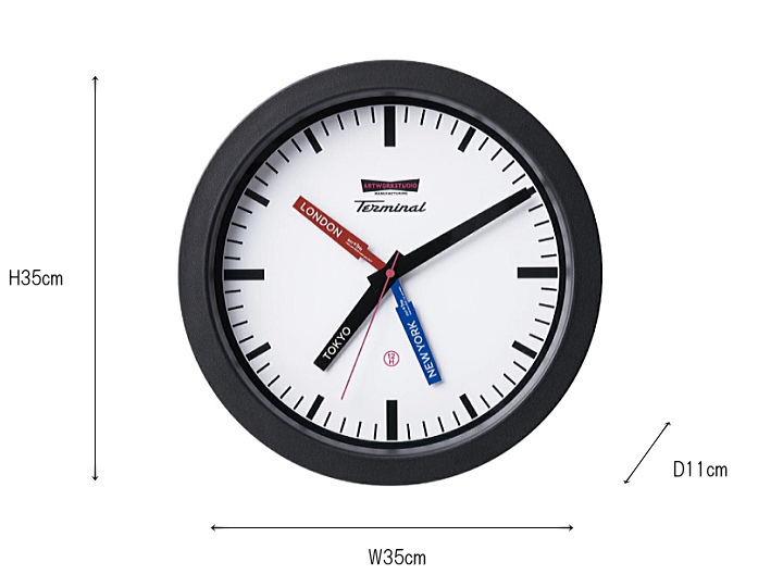 ターミナルウォールクロック TERMINAL （掛け時計） TK-2096 【ARTWORKSTUDIO】アートワークスタジオ