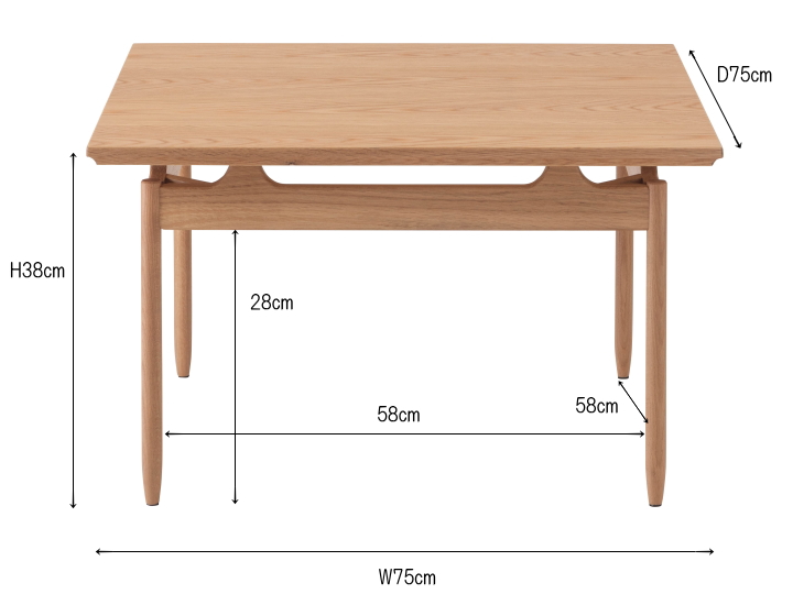 サントリナ リビングテーブル （正方形75cm） SANTOLINA LIVING TABLE F3-108 【FORM】 フォーム