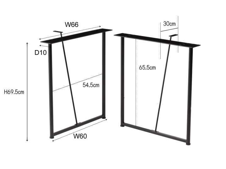【脚のみ】 ダイニングテーブル脚 （2脚セット） ニゲラ NIGELLA  F6-102 【FORM】 フォーム