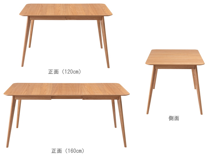 サンセム ダイニングテーブル 120/160 伸長式 ダイニングテーブル SANTHEM  F6-126 【FORM】 フォーム