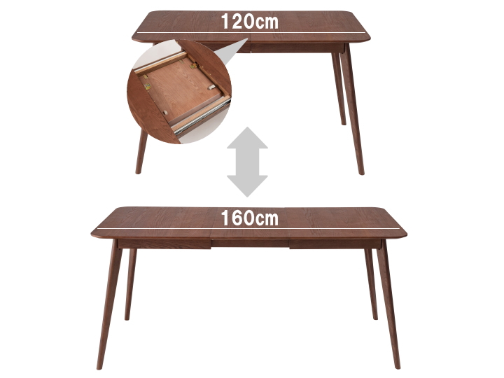 サンセム ダイニングテーブル 120/160 伸長式 ダイニングテーブル SANTHEM  F6-126 【FORM】 フォーム