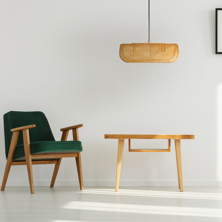 ラタンペンダントランプ  2バルブ ペンダント  RATTAN PENDANT LAMP 2BULB  003394【BRID】ブリッド