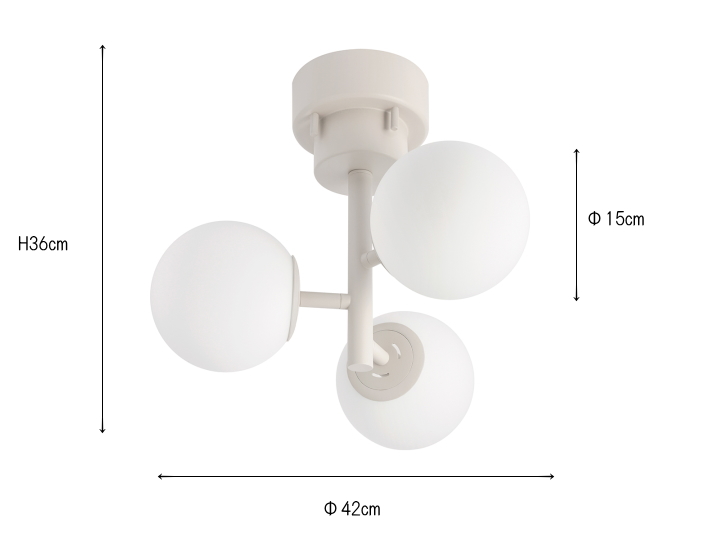 タイニー ガラス シーリングライト 3 TINY GLASS CEILING LIGHT 3 003364【BRID】ブリッド