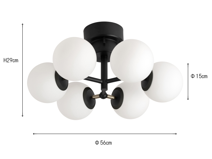 タイニー ガラス シーリングライト 6 TINY GLASS CEILING LIGHT 6 003366【BRID】ブリッド