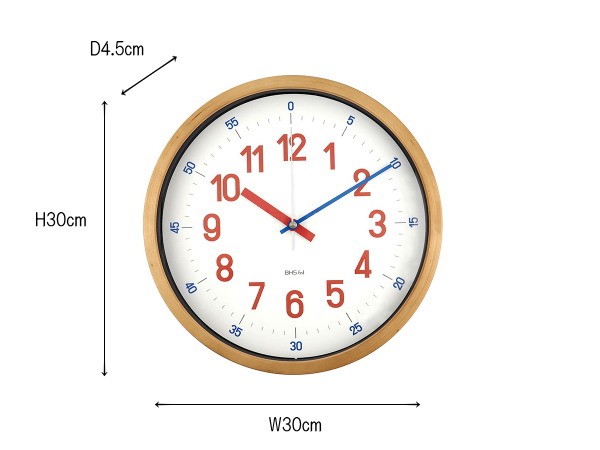 REROSS QUADRATICウォールクロック バウハウス復活フォント（掛け時計）