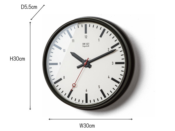 DIN ディーアイエヌ　ウォールクロック （トラフィックシリーズ） 掛け時計 【EL COMMUN】エルコミューン
