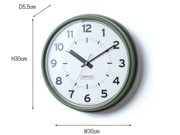 INTERSTATE　インターステイト ウォールクロック （トラフィックシリーズ） 掛け時計