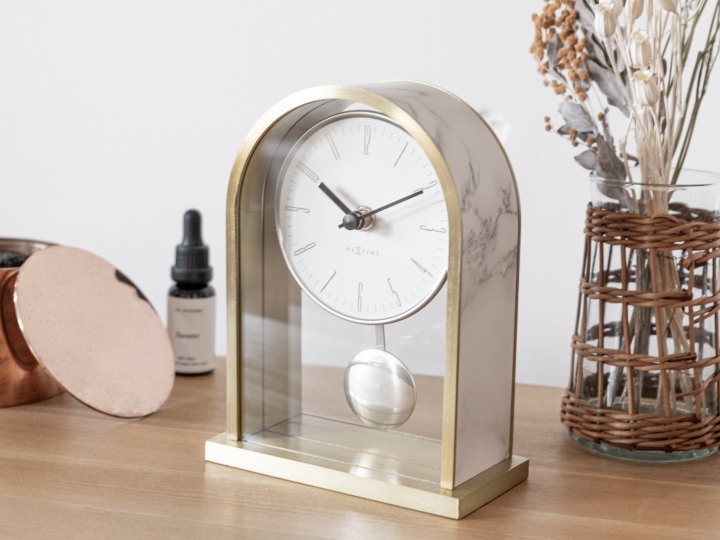 NEXTIME ネクスタイム マーブル ペンデュラム MARBLE PENDULUM テーブルクロック 置き時計 NXT-J027 NXT-J028