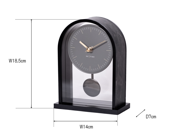 NEXTIME ネクスタイム マーブル ペンデュラム MARBLE PENDULUM テーブルクロック 置き時計 NXT-J027 NXT-J028