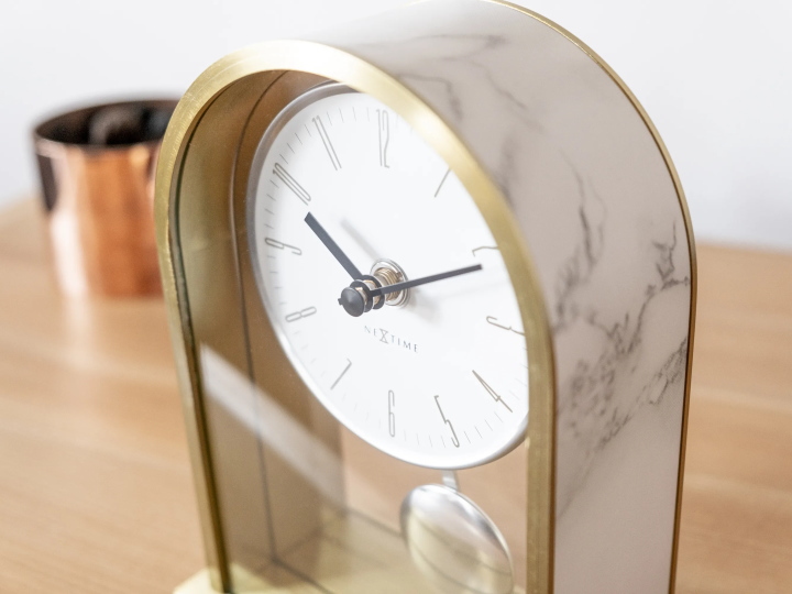 NEXTIME ネクスタイム マーブル ペンデュラム MARBLE PENDULUM テーブルクロック 置き時計 NXT-J027 NXT-J028