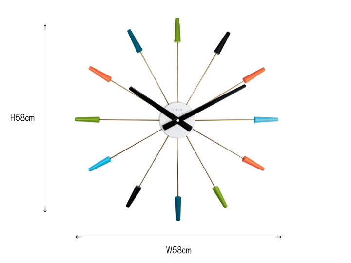 NEXTIME ネクスタイム PLUG INN プラグイン(ミックス) 掛け時計 NXT-2610VI