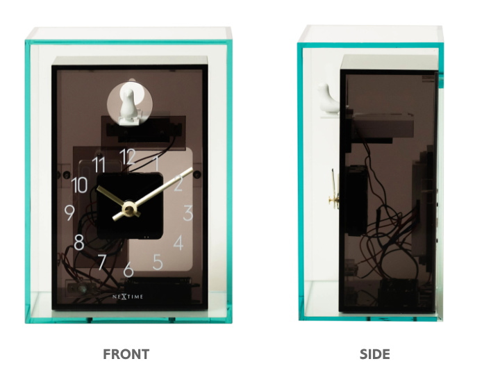 NEXTIME ネクスタイム アクリル クッククー ACRYLIC CUCKOO テーブルクロック 置き時計 NXT-J060
