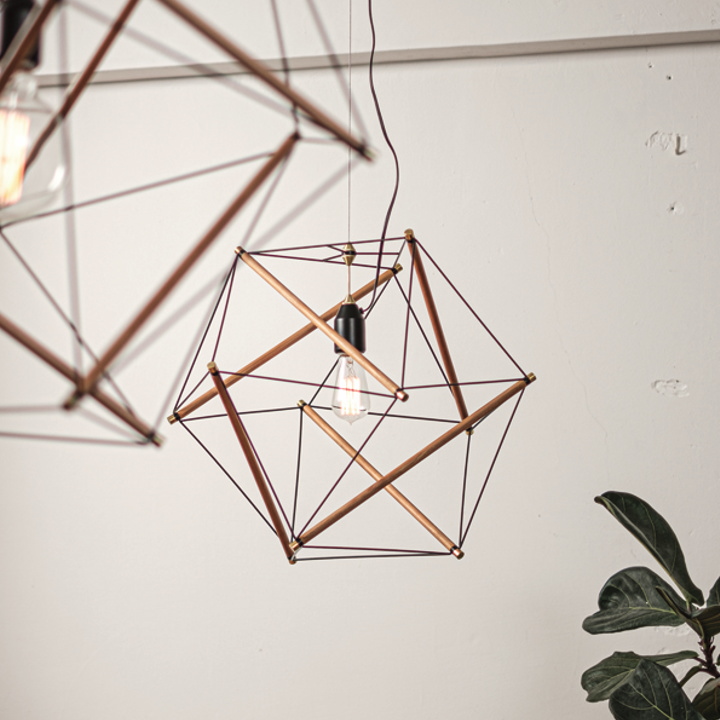 テンセグリティペンダントランプ（M) TENSEGRITY LAMP AMP-L043