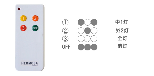 DINER3（ダイナー3）ガラスペンダントライト（リモコン付き）