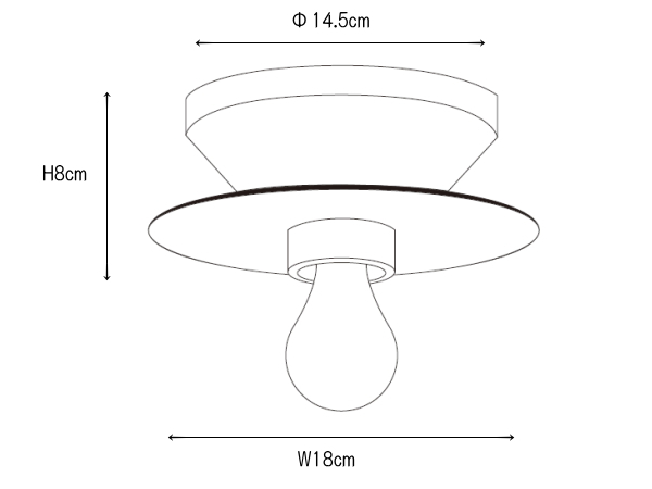 PICCOLA（ピッコラ）シーリングランプ/スチールシェード　【HERMOSA】ハモサ