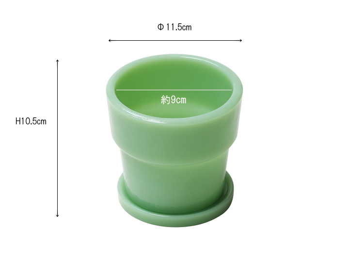 【3号鉢】 ミルクガラス プランターポット PLANTER POT 【ideaco】イデアコ