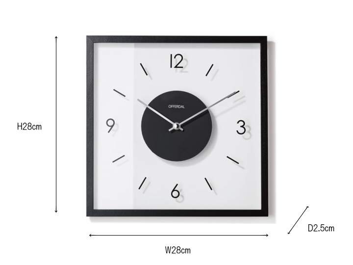 ラトゥリ LATURI ウォールクロック（掛け時計）  CL-4424【INTERFORM】インターフォルム