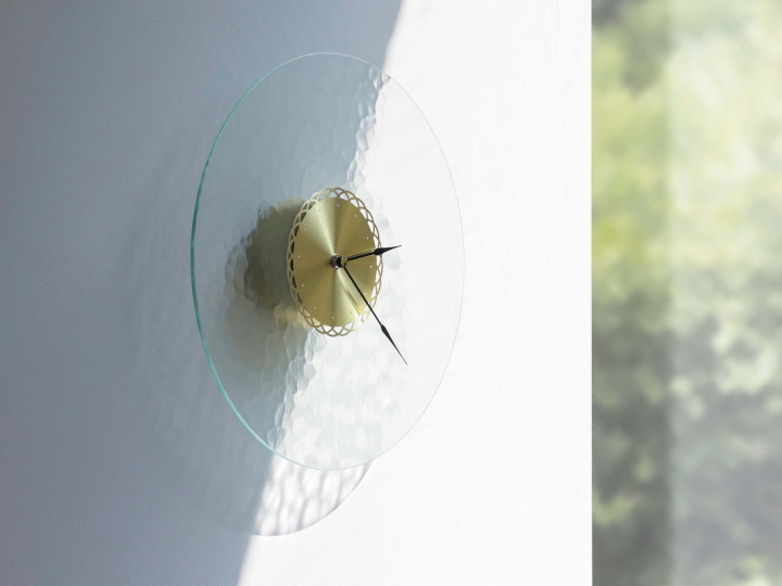 リュミーレ ウォールクロック LUMIERE WALL CLOCK CL-4677【INTERFORM】インターフォルム ガラス