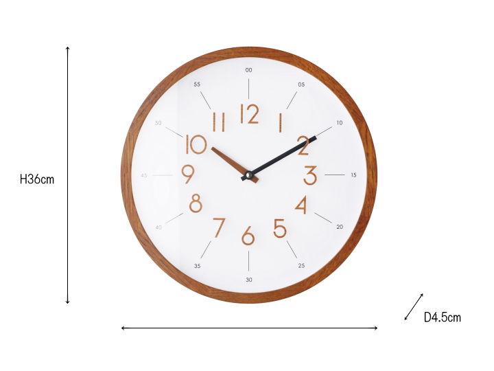 ノーラ ウォールクロック NOORA WALL CLOCK CL-4674【INTERFORM】インターフォルム