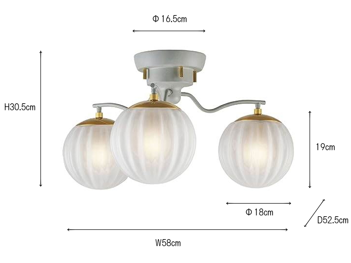ニクル NYKLE シーリングライト 3灯 LT-4392【INTERFORM】インターフォルム