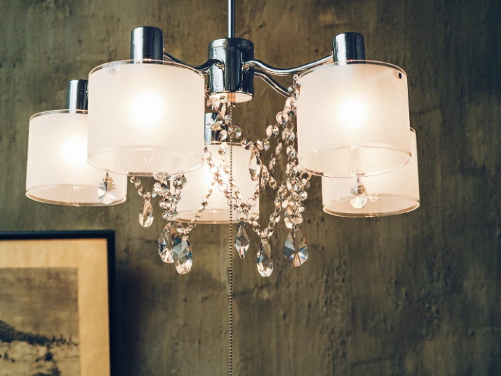 サリーチェ SALICE 5灯 フロストガラスペンダントライト LT-6806 【INTERFORM】インターフォルム