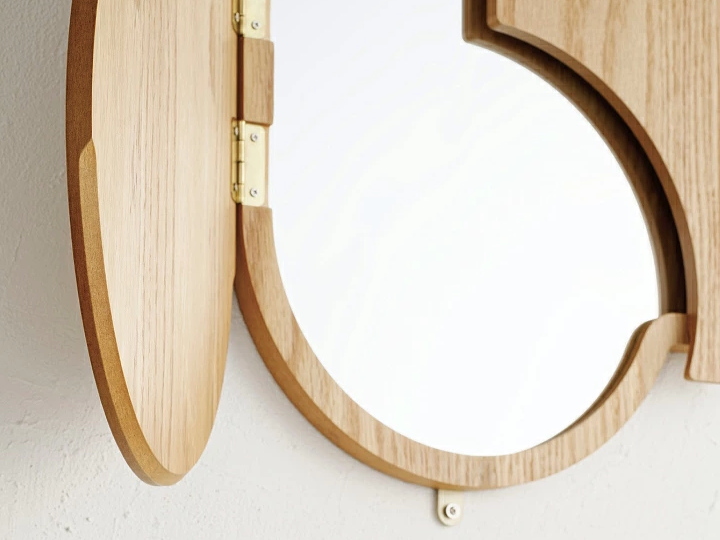 ソルティール ウォールミラー SORTIR MIRROR 扉付き 壁掛け鏡 HM-4571 【INTERFORM】 インターフォルム