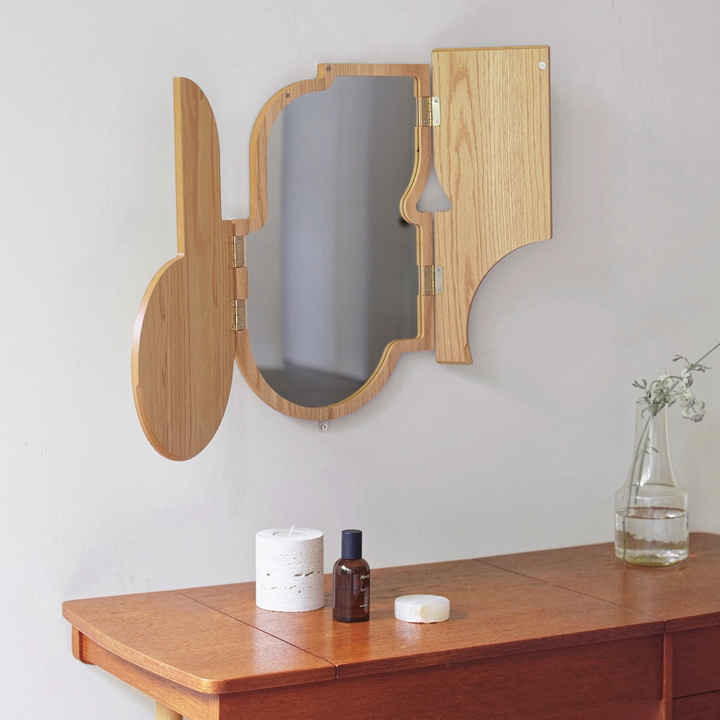 ソルティール ウォールミラー SORTIR MIRROR 扉付き 壁掛け鏡 HM-4571 【INTERFORM】 インターフォルム