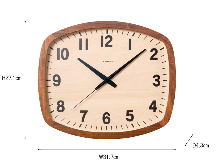 アールスクエアクロック R-SQUARE CLOCK 電波掛け時計 CH-028【INTERZERO】インターゼロ
