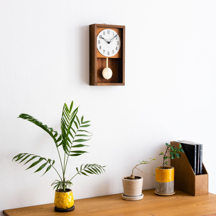 ひのき ペンデュラム クロック HINOKI PENDULUM CLOCK CH-033BR/CB 【INTERZERO】インターゼロ 設置イメージ