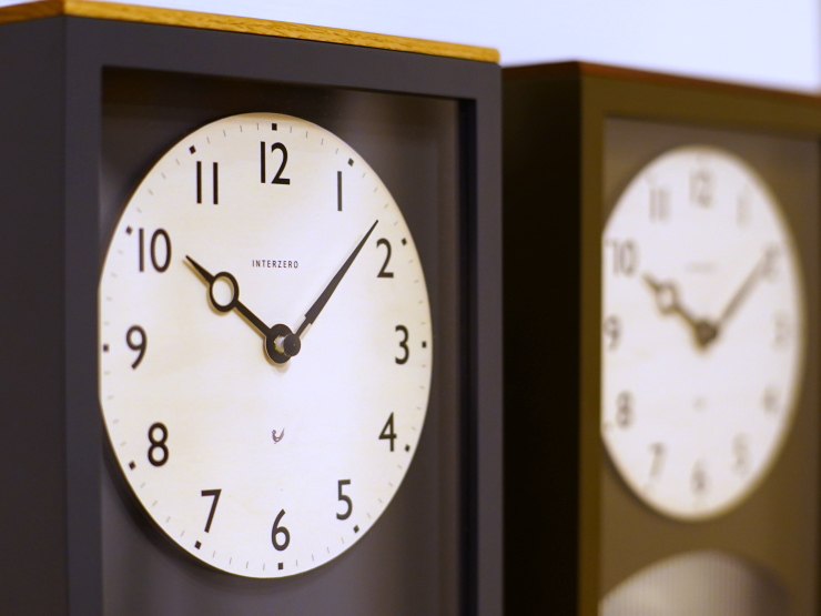 アーチの振り子時計 ARCH PENDULUM CLOCK CH-066BR/GY【INTERZERO】インターゼロ グレーとブラウン