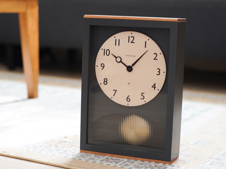 アーチの振り子時計 ARCH PENDULUM CLOCK CH-066BR/GY【INTERZERO】インターゼロ ブラウン正面