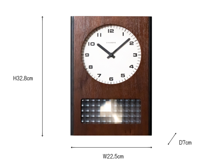 パシフィック ペンデュラム クロック PACIFIC PENDULUM CLOCK CH-077WN/OA 【INTERZERO】インターゼロ サイズ