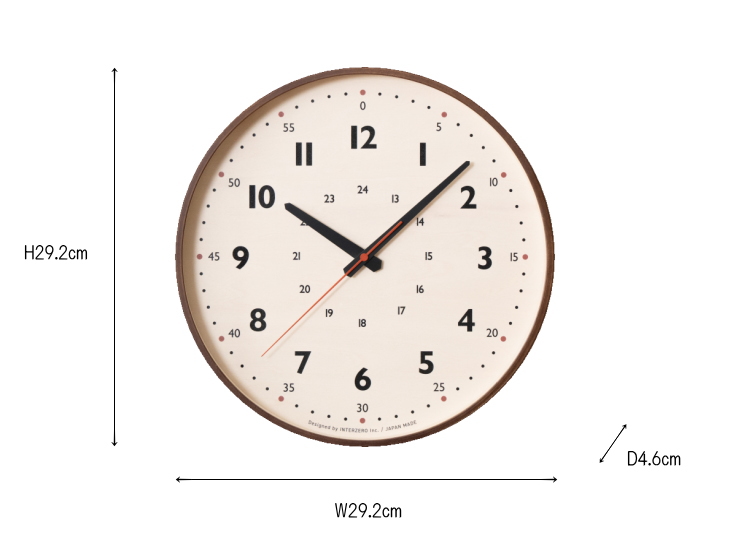 森のすくすくクロック MORINO SUKUSUKU CLOCK CH-081RD/OR/GR シャンブル 【INTERZERO】インターゼロ サイズ