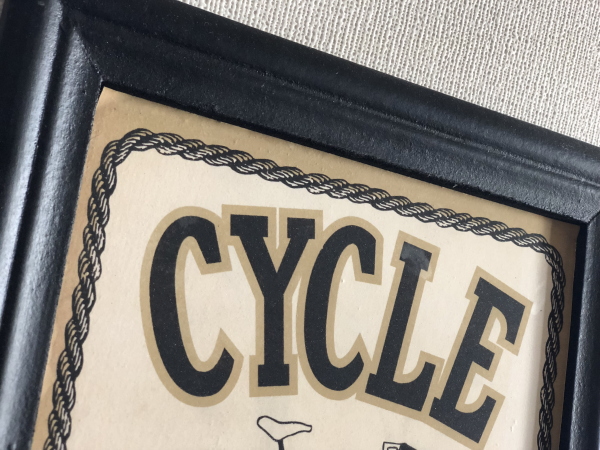 ヴィンテージウッドサインボード「CYCLE」