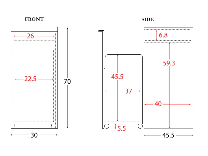 45L ドロワーダストボックス NOtT