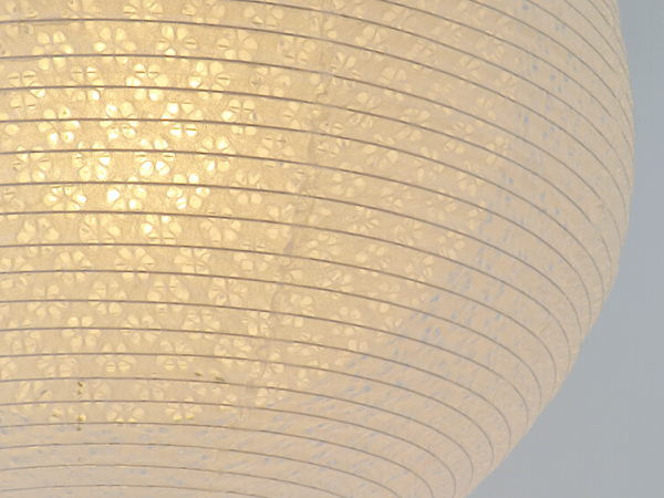 1灯和紙レトロペンダントランプ 2重提灯