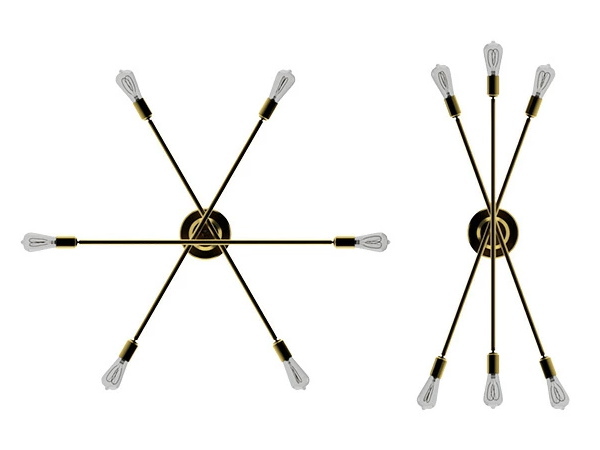 CYMRIC BRASS キムリック ブラス 6灯 シーリングライト【TIC】