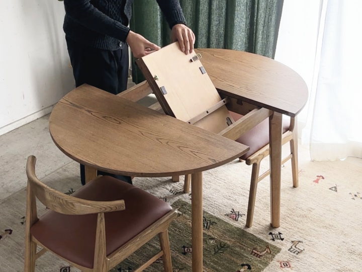 アルグ90 円形伸張 ダイニングテーブル ARGU90 DINING TABLE