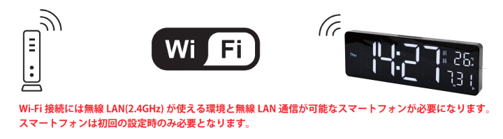 LED Wi-Fiクロックカミーノ LED CLOCK CAMINO 置き掛け兼用 SLW428 SLOWER（スロウワー）