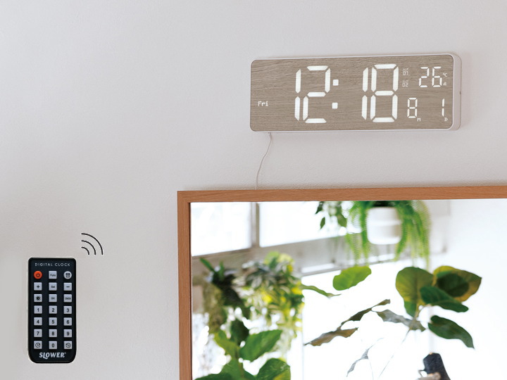 LED Wi-Fiクロックカミーノ  LED CLOCK CAMINO 置き掛け兼用 SLW428 SLOWER（スロウワー）
