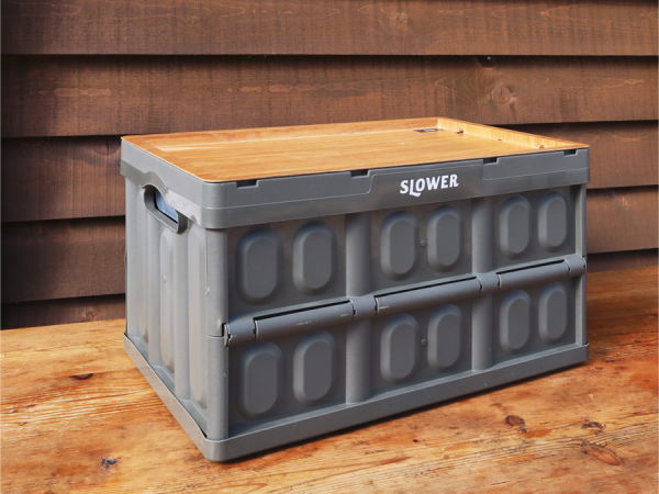 ESRORIL＋STEER（エストリル＋ステア）テーブルトップ付きフォールディングコンテナ　SLOWER（スロウワー）