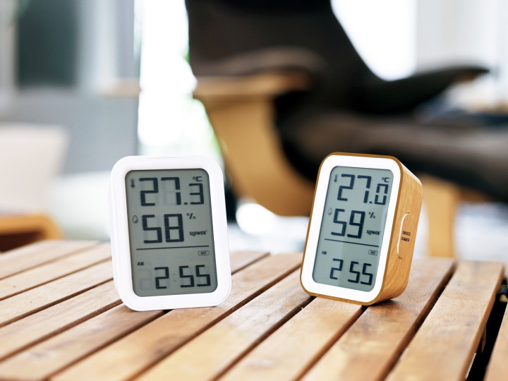 LCD ハイグロ サーモグラフ クロック バズ PAZ 温湿度計 置き時計  SLW424 SLW425 SLOWER（スロウワー）